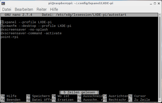 LXDE-pi/autostart